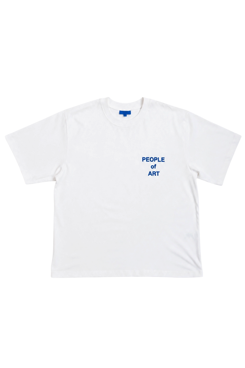 WHITE/BLUE ENGLISH TEE