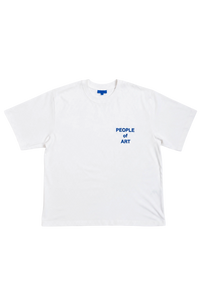 WHITE/BLUE ENGLISH TEE