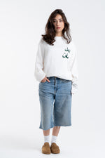 WHITE/NIGHT GREEN ARABIC LONGSLEEVE