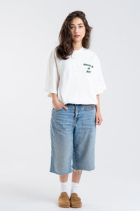 WHITE/NIGHT GREEN ENGLISH TEE