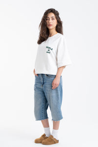 WHITE/NIGHT GREEN ENGLISH TEE