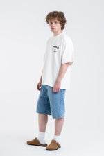 WHITE/NIGHT GREEN ENGLISH TEE