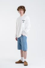 WHITE/NIGHT GREEN ENGLISH LONGSLEEVE