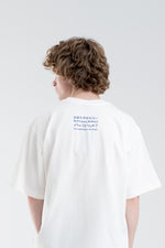 WHITE/BLUE ARABIC TEE