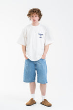 WHITE/BLUE ENGLISH TEE