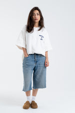WHITE/BLUE ENGLISH TEE