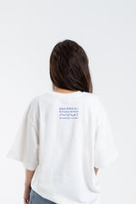 WHITE/BLUE ENGLISH TEE