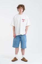 WHITE/RED ENGLISH TEE