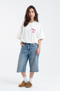 WHITE/RED ENGLISH TEE