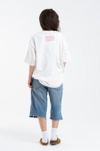 WHITE/RED ENGLISH TEE