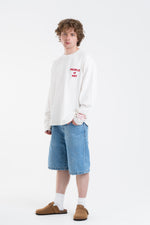 WHITE/RED ENGLISH LONGSLEEVE