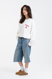 WHITE/RED ENGLISH LONGSLEEVE