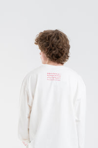 WHITE/RED ENGLISH LONGSLEEVE