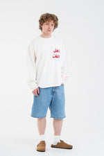 WHITE/RED ARABIC LONGSLEEVE