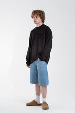 BLACK/BLACK ENGLISH LONGSLEEVE
