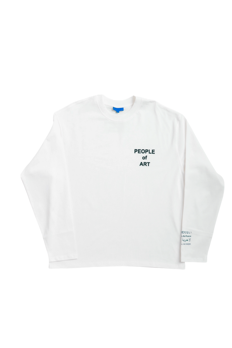 WHITE/NIGHT GREEN ENGLISH LONGSLEEVE