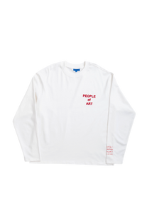 WHITE/RED ENGLISH LONGSLEEVE