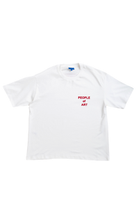 WHITE/RED ENGLISH TEE