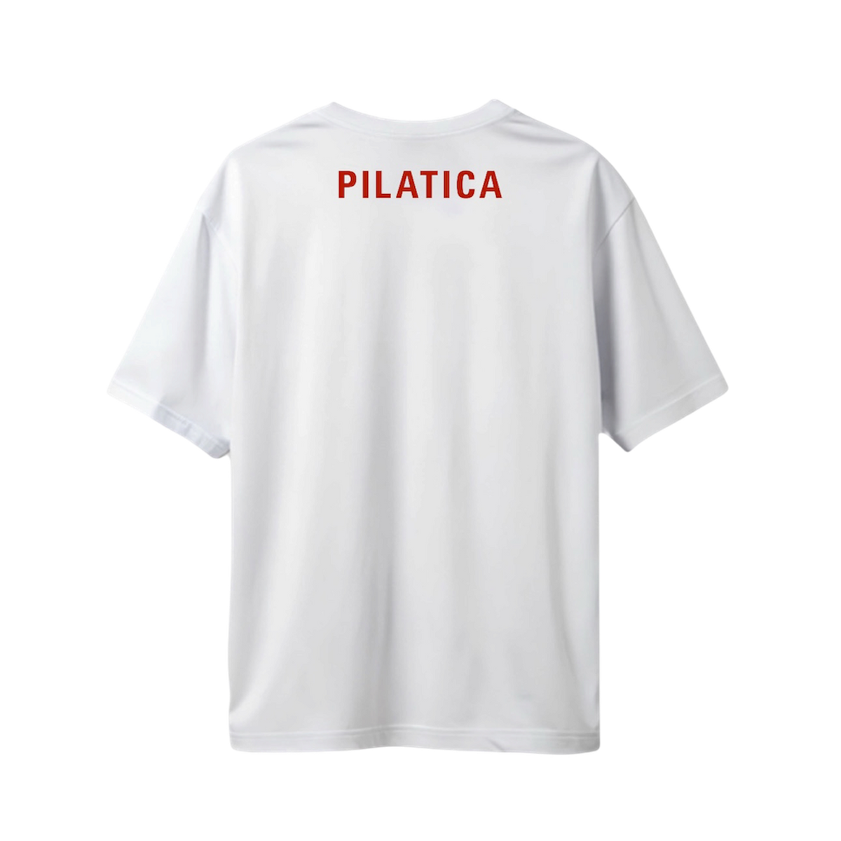 WHITE/RED ARABIC PILATICA TEE
