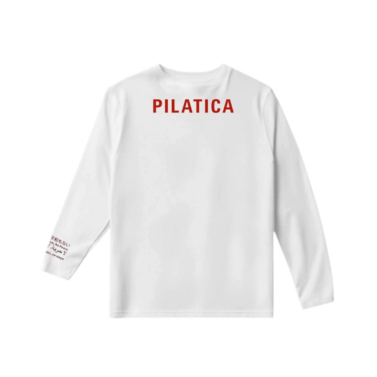 WHITE/RED ARABIC PILATICA LONGSLEEVE