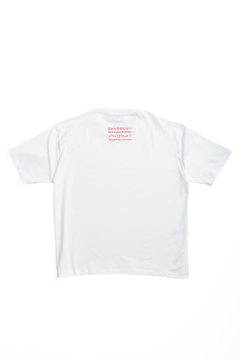 WHITE/RED ENGLISH TEE