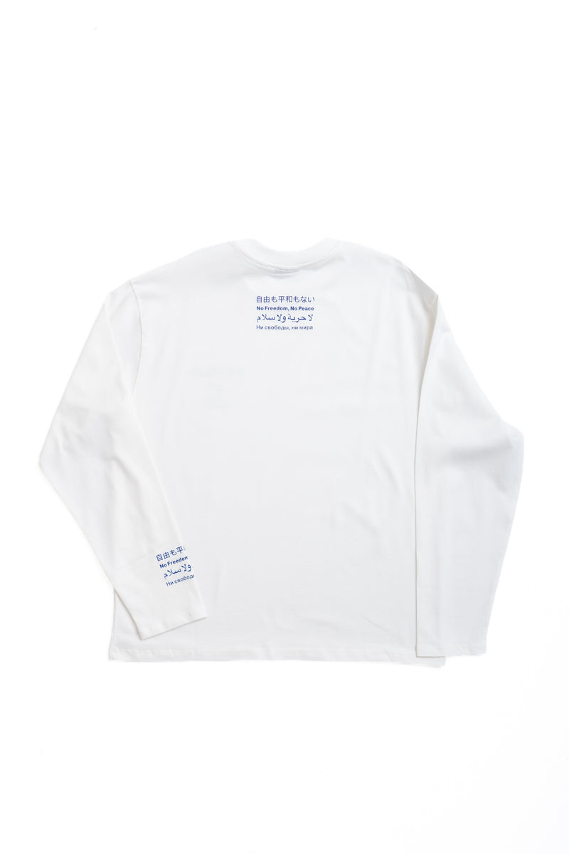 WHITE/BLUE ARABIC LONGSLEEVE