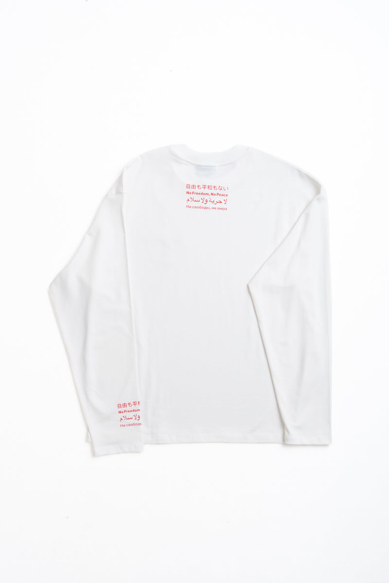 WHITE/RED ARABIC LONGSLEEVE